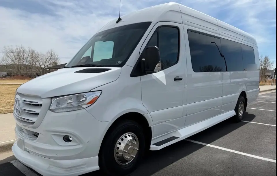 Colorado 16 passenger white Sprinter limo bus