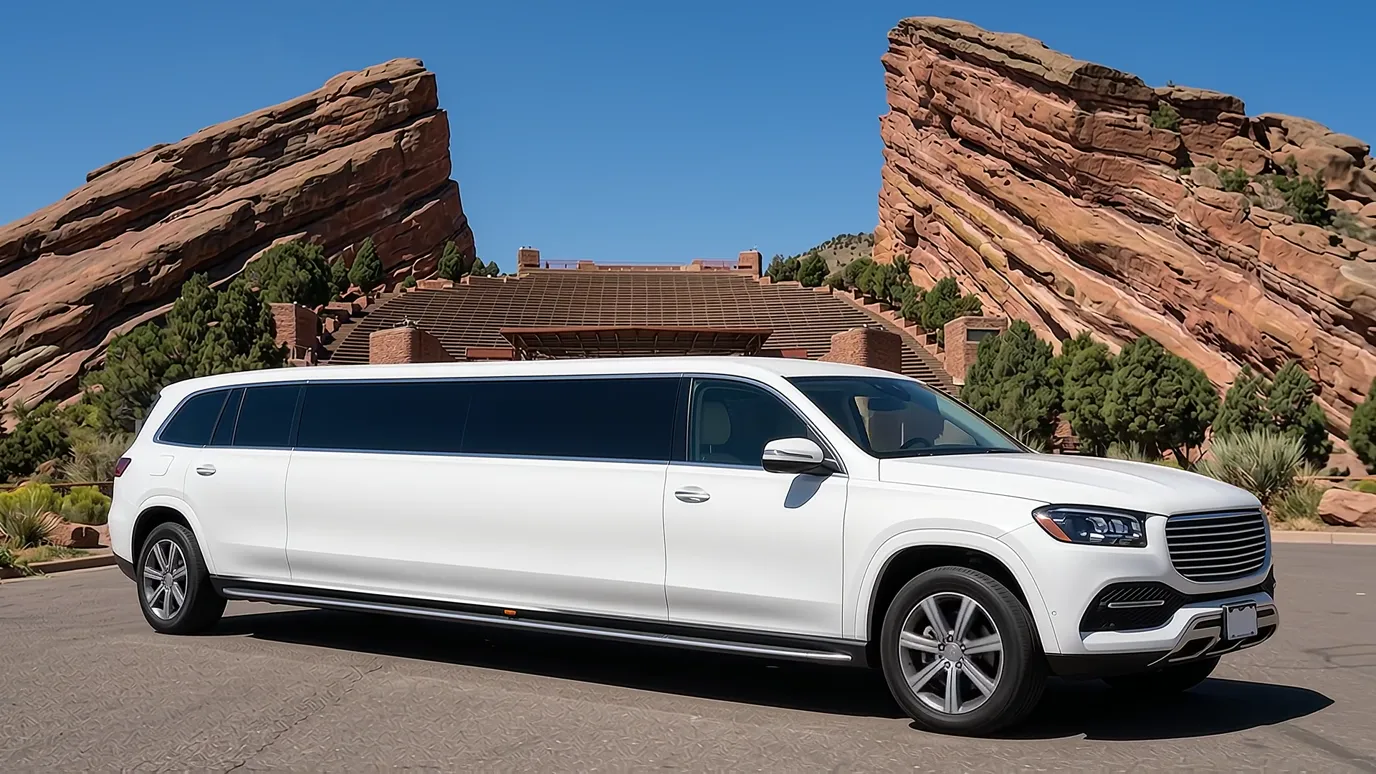 Colorado white Mercedes GLS 18 passenger stretch limo